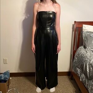 Elegant Black Strapless Jumpsuit